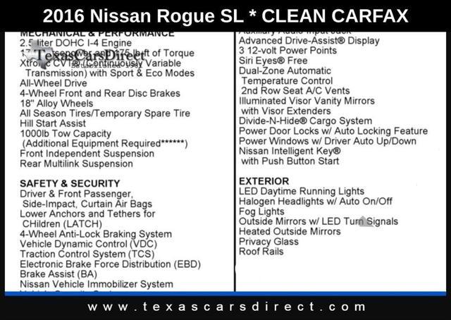 used 2016 Nissan Rogue car, priced at $9,976