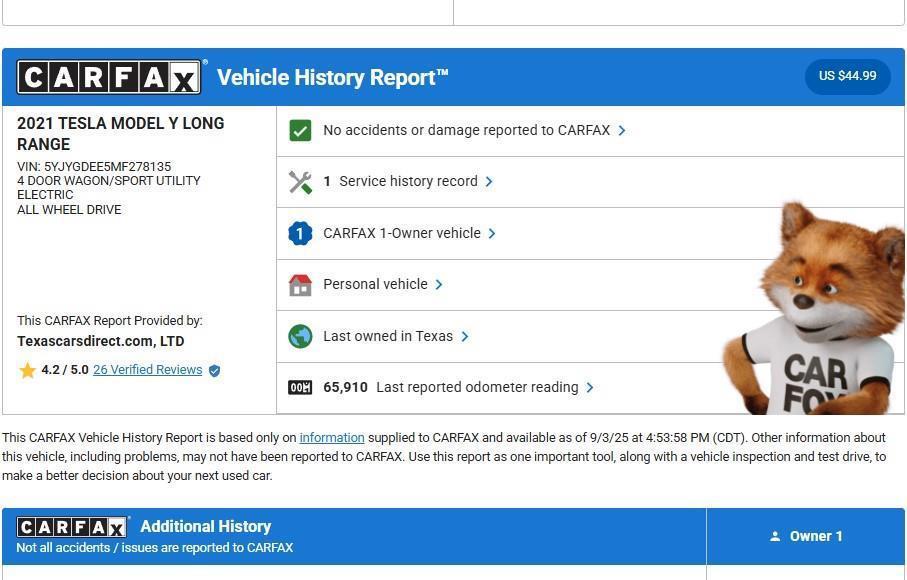 used 2021 Tesla Model Y car, priced at $24,495