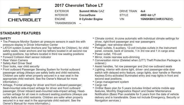 used 2017 Chevrolet Tahoe car, priced at $21,998