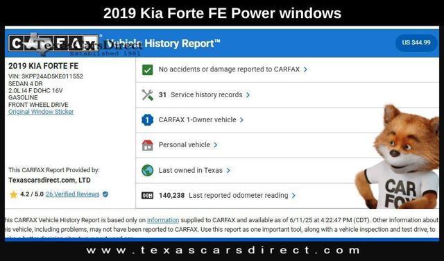 used 2019 Kia Forte car, priced at $8,995