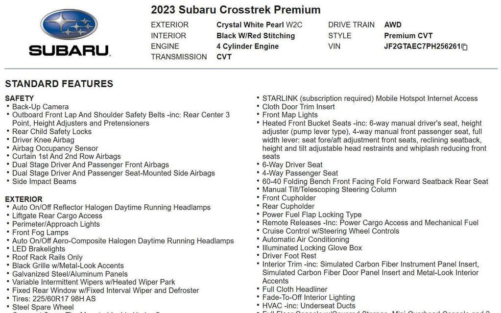used 2023 Subaru Crosstrek car, priced at $24,795