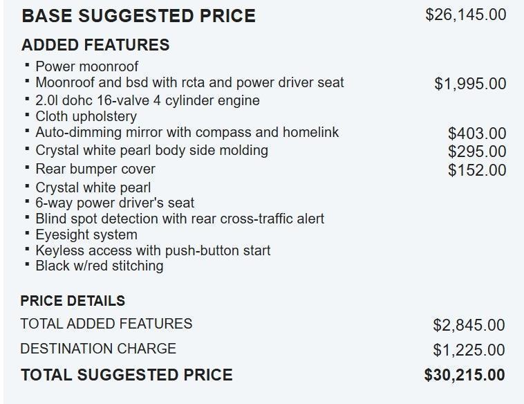 used 2023 Subaru Crosstrek car, priced at $24,795