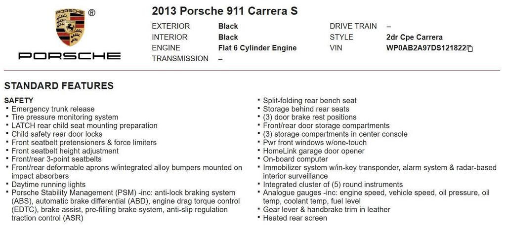 used 2013 Porsche 911 car, priced at $74,988