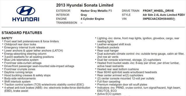 used 2013 Hyundai Sonata car, priced at $6,459