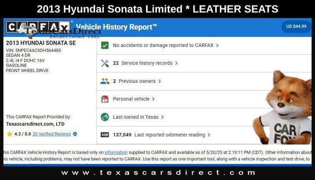 used 2013 Hyundai Sonata car, priced at $7,449
