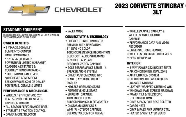 used 2023 Chevrolet Corvette car, priced at $72,898