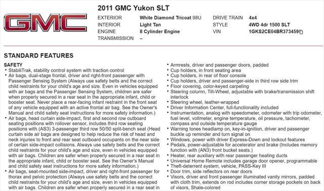 used 2011 GMC Yukon car, priced at $13,989
