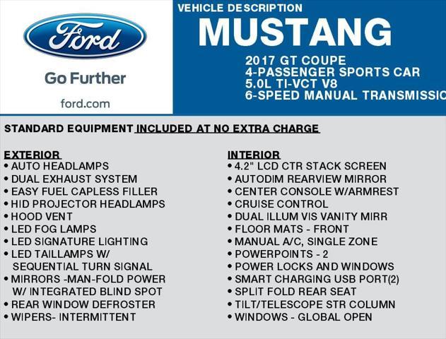 used 2017 Ford Mustang car, priced at $18,988