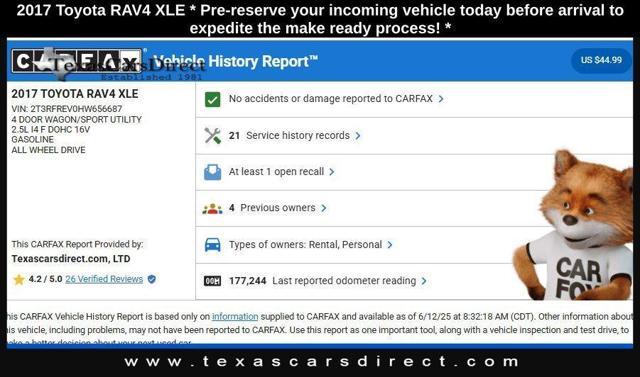 used 2017 Toyota RAV4 car, priced at $13,995