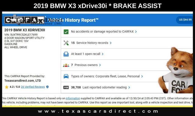 used 2019 BMW X3 car, priced at $24,979