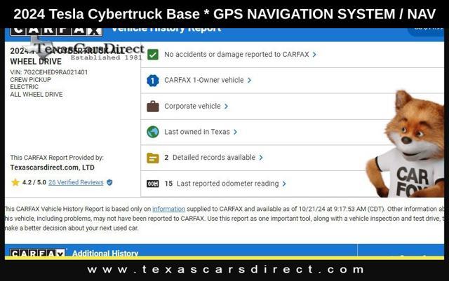 used 2024 Tesla Cybertruck car, priced at $93,886