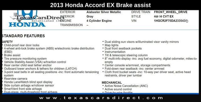 used 2013 Honda Accord car, priced at $14,395