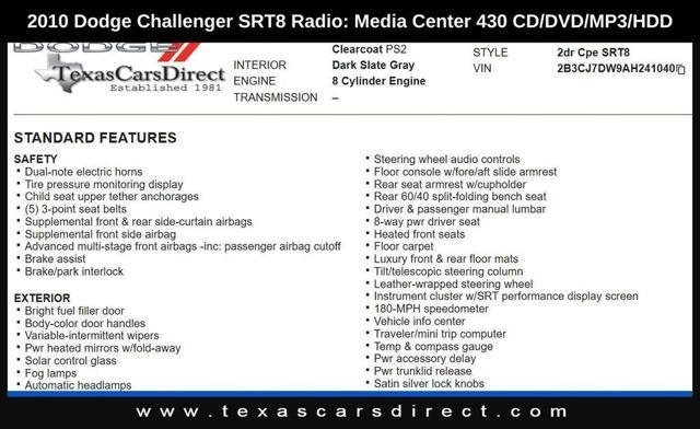 used 2010 Dodge Challenger car, priced at $17,788