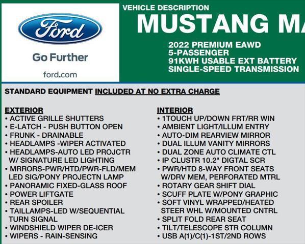 used 2022 Ford Mustang Mach-E car, priced at $28,898
