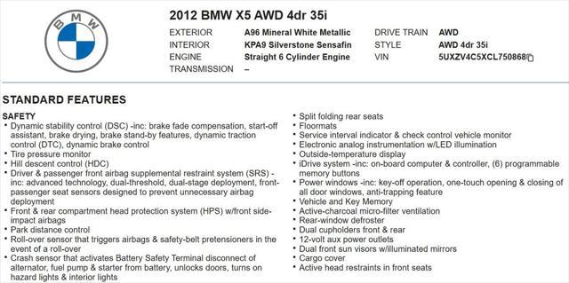 used 2012 BMW X5 car, priced at $10,980