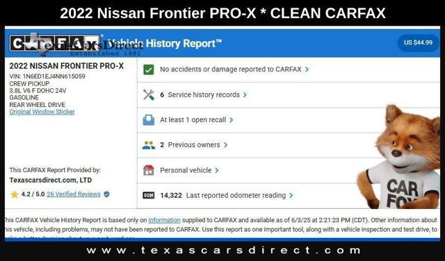 used 2022 Nissan Frontier car, priced at $32,000