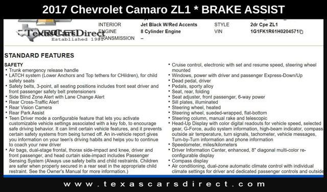 used 2017 Chevrolet Camaro car, priced at $49,899