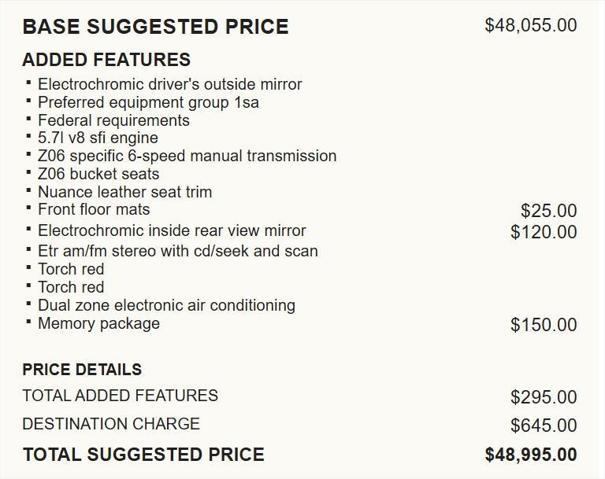 used 2001 Chevrolet Corvette car, priced at $25,998