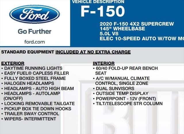 used 2020 Ford F-150 car, priced at $21,851