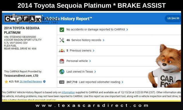 used 2014 Toyota Sequoia car, priced at $13,987