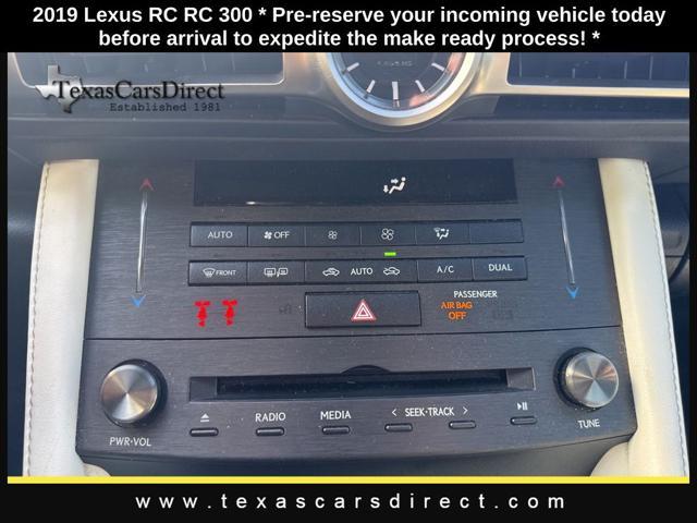 used 2019 Lexus RC 300 car, priced at $27,988