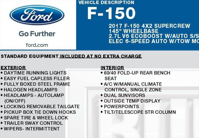 used 2017 Ford F-150 car, priced at $15,994