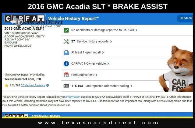 used 2016 GMC Acadia car, priced at $12,984