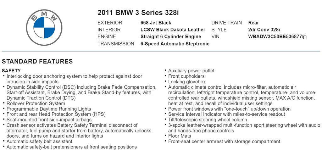 used 2011 BMW 328 car, priced at $7,995