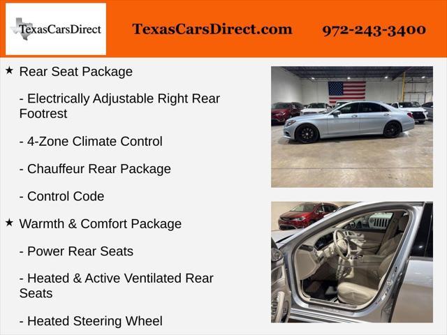 used 2016 Mercedes-Benz S-Class car, priced at $27,995