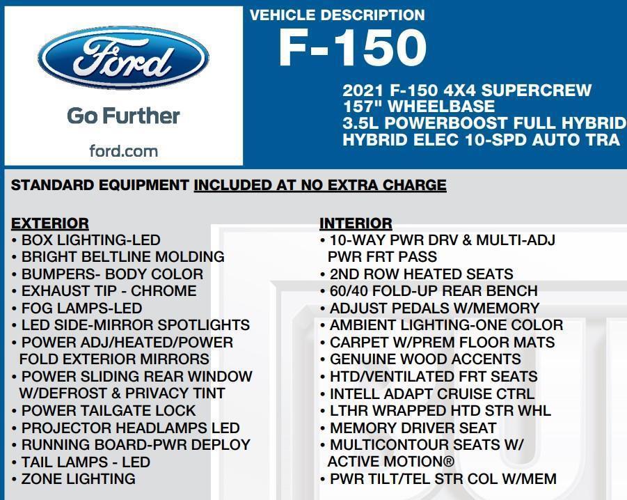 used 2021 Ford F-150 car, priced at $42,988