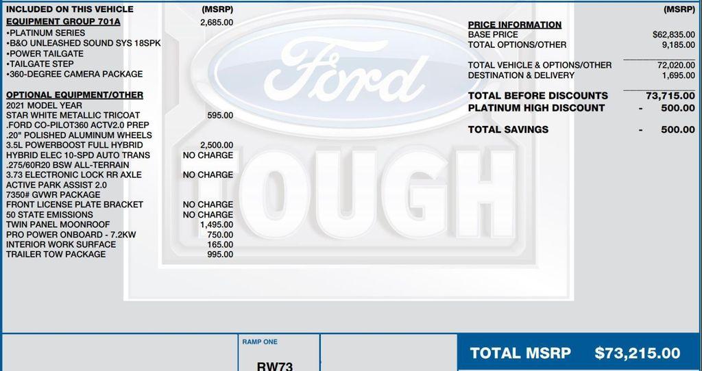 used 2021 Ford F-150 car, priced at $42,988