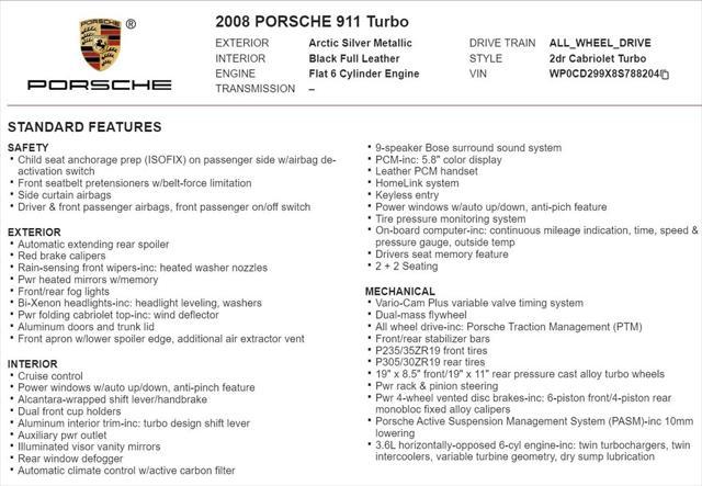 used 2008 Porsche 911 car, priced at $55,911