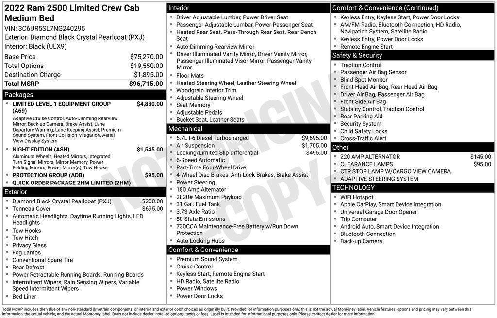used 2022 Ram 2500 car, priced at $64,496