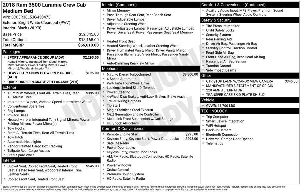 used 2018 Ram 3500 car, priced at $49,798