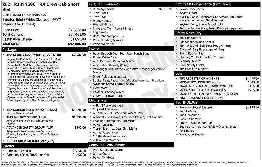 used 2021 Ram 1500 car, priced at $63,999