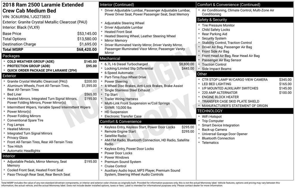 used 2018 Ram 2500 car, priced at $45,490
