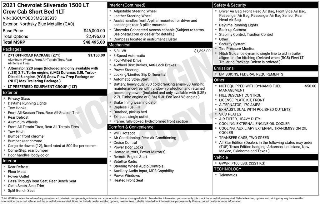 used 2021 Chevrolet Silverado 1500 car, priced at $28,495