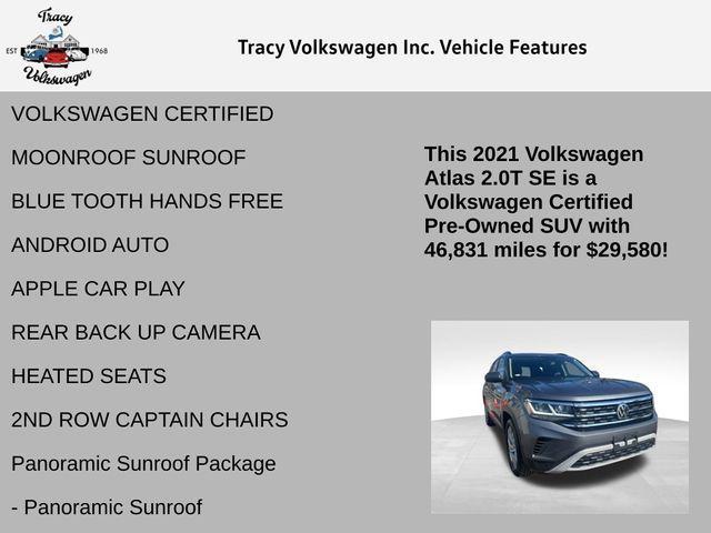 used 2021 Volkswagen Atlas car, priced at $29,580