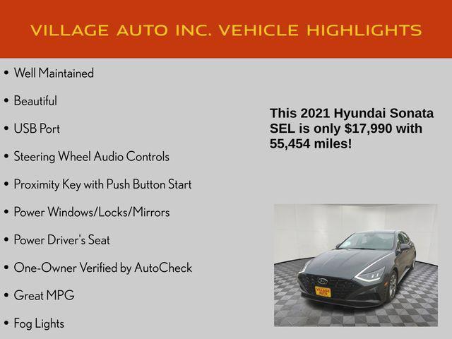 used 2021 Hyundai Sonata car, priced at $17,990