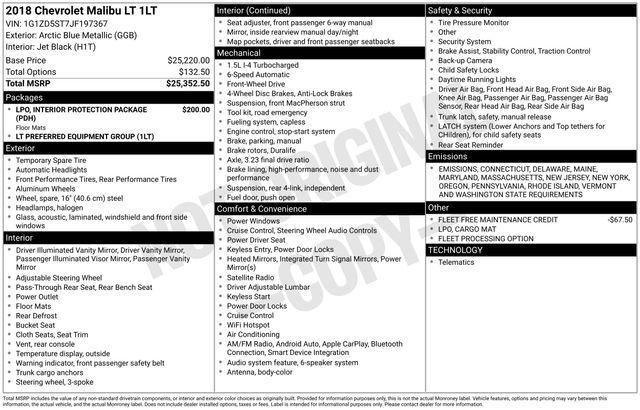 used 2018 Chevrolet Malibu car, priced at $8,990