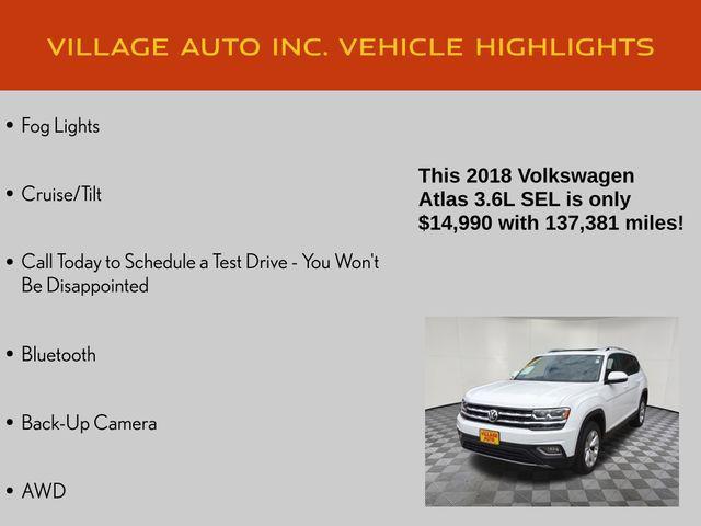 used 2018 Volkswagen Atlas car, priced at $14,990