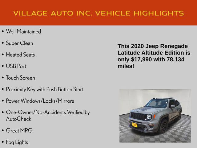 used 2020 Jeep Renegade car, priced at $17,990