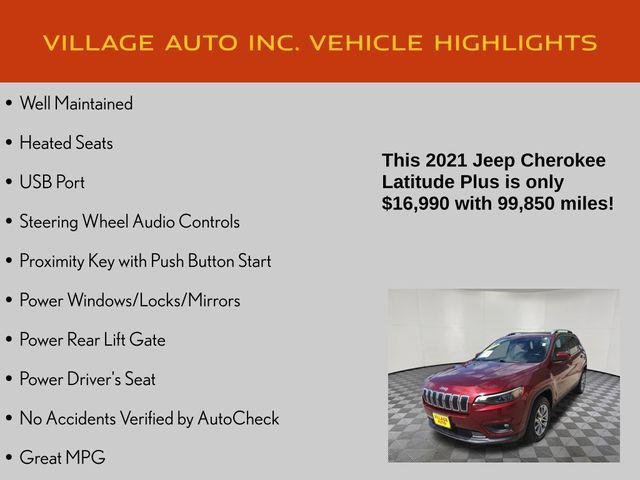 used 2021 Jeep Cherokee car, priced at $16,990