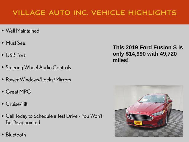used 2019 Ford Fusion car, priced at $14,990