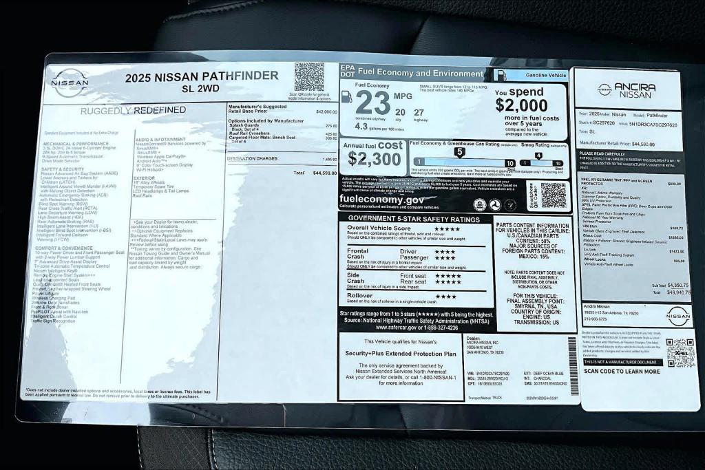 new 2025 Nissan Pathfinder car, priced at $39,590