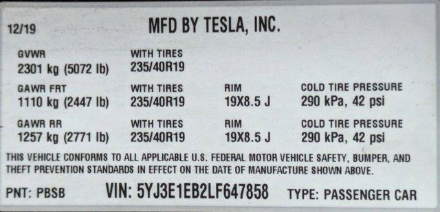 used 2020 Tesla Model 3 car, priced at $21,997