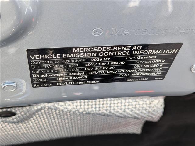 new 2026 Mercedes-Benz CLA 250 car, priced at $48,815