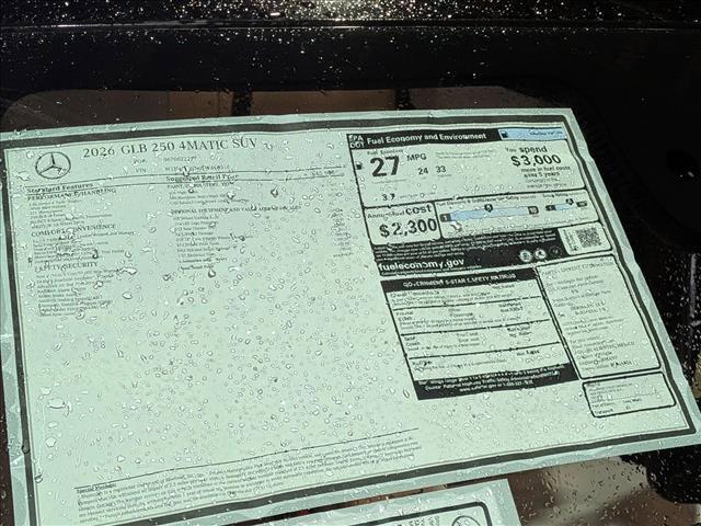 new 2026 Mercedes-Benz GLB 250 car, priced at $51,970