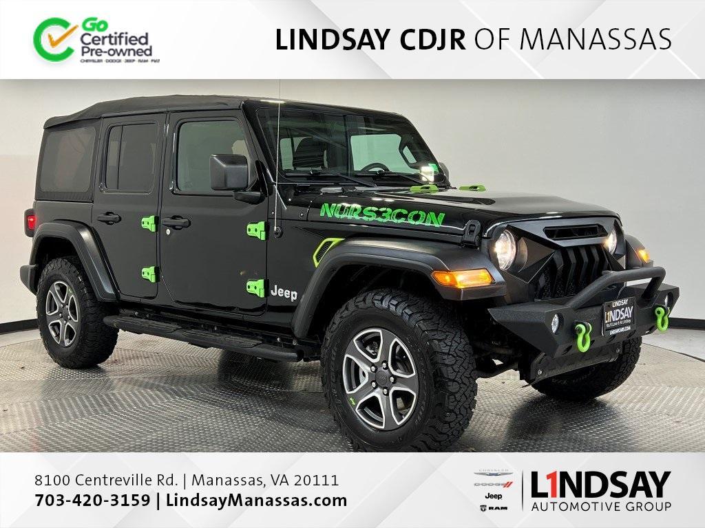 used 2020 Jeep Wrangler Unlimited car, priced at $22,500