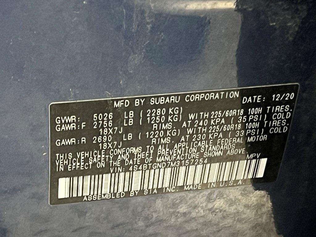 used 2021 Subaru Outback car, priced at $27,000